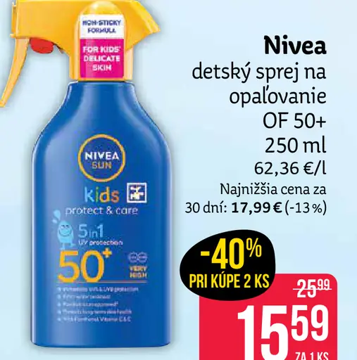 Nivea detský sprej na opaľovanie OF 50+