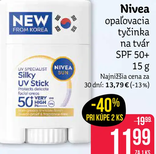 Nivea opaľovacia tyčinka na tvár SPF 50+