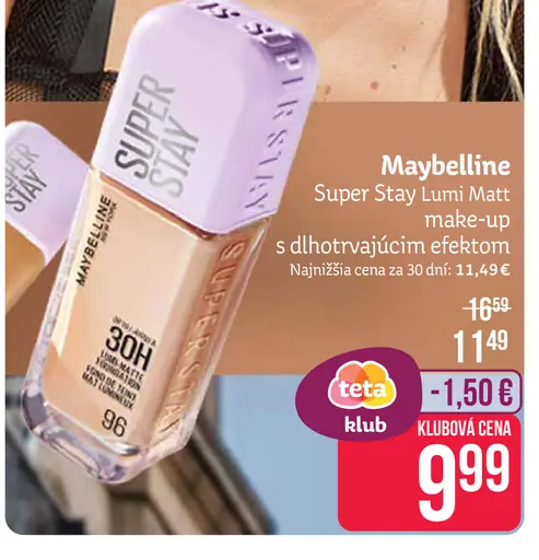Maybelline Super Stay Matt make-up s dlhotrvajúcim efektom