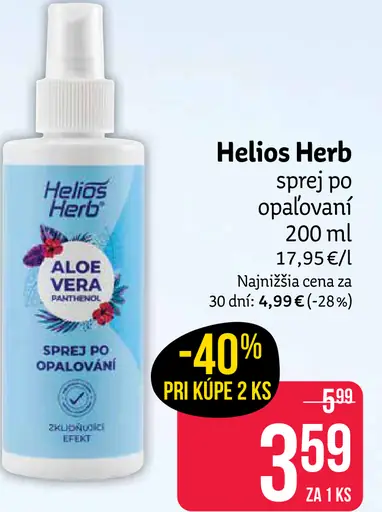 Helios Herb sprej po opaľovaní Aloe Vera