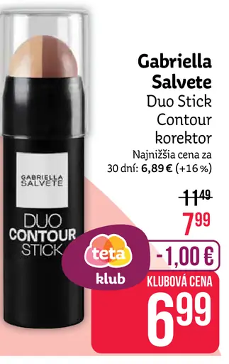 Gabriella Salvete Duo Stick Contour Bronzer kontúrovacia tyčinka
