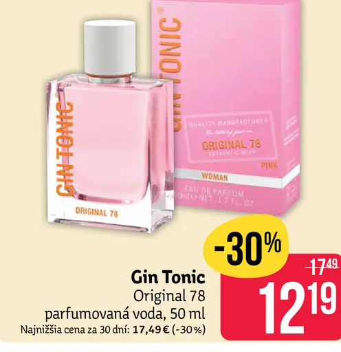 Gin Tonic Original 78 parfumovaná voda