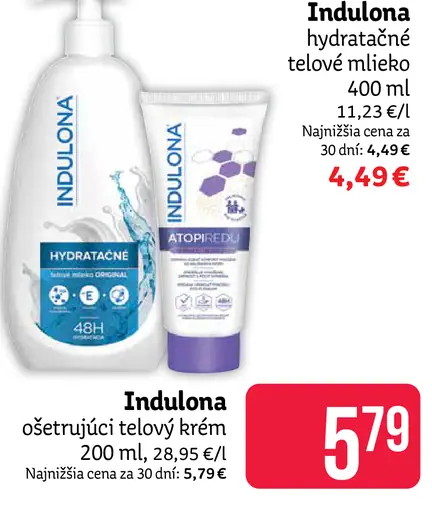 Indulona hydratačné telové mlieko