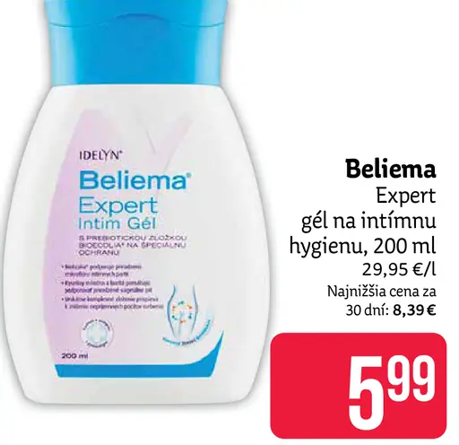 Bellema Expert gél na intímnu hygienu