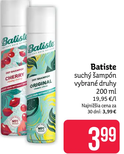 Batiste suchý šampón