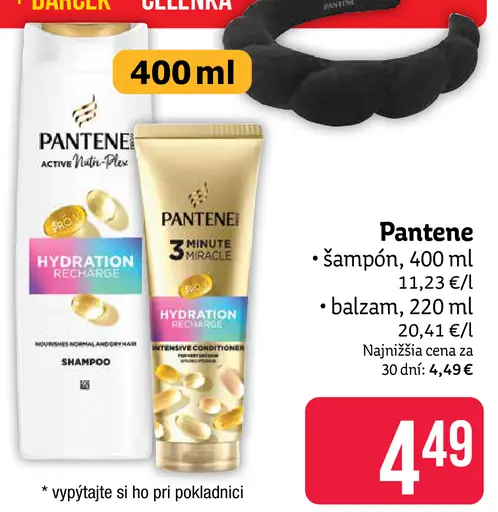 Pantene šampón Hydration / 3in1