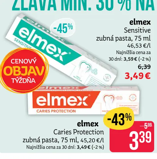 Elmex zubná pasta Sensitive