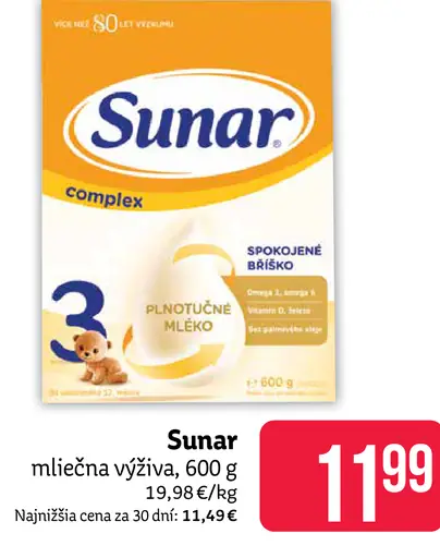 Sunar Complex mliečna výživa