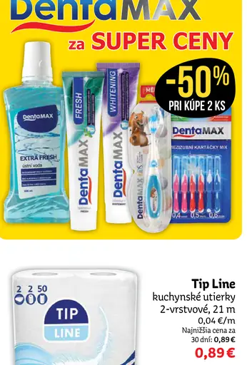 Tip Line kuchynské utierky 2-vrstvové