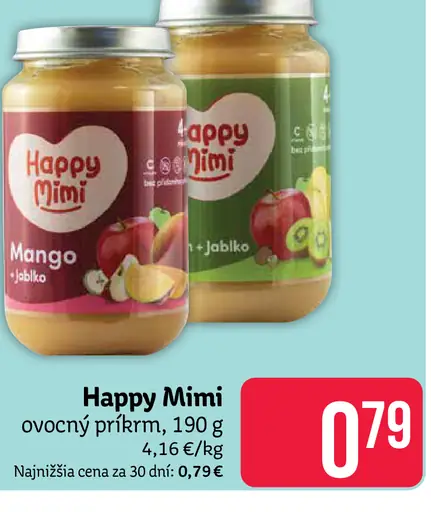 Happy Mimi ovocný príkrm vo fľaštičke