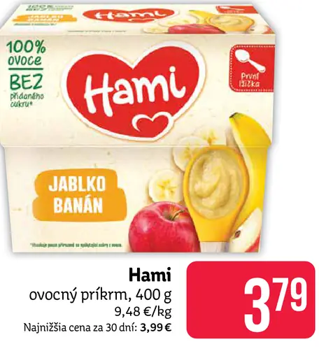 HAMI príkrm Jablko banán jahoda