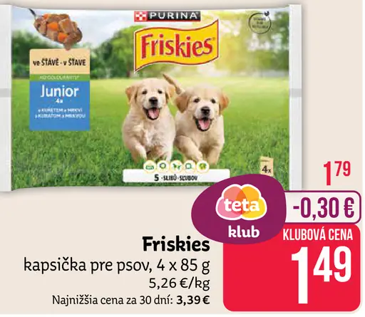 Friskies kapsička pre psov Junior