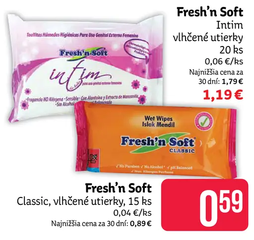 Fresh'n Soft Classic vlhčené utierky