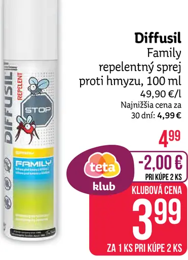 Diffusil Family repelentný sprej proti hmyzu