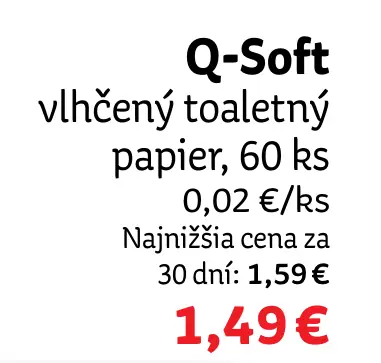 Q-Soft vlhčený toaletný papier