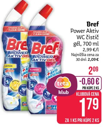Bref Power Aktiv WC čistiaci gél