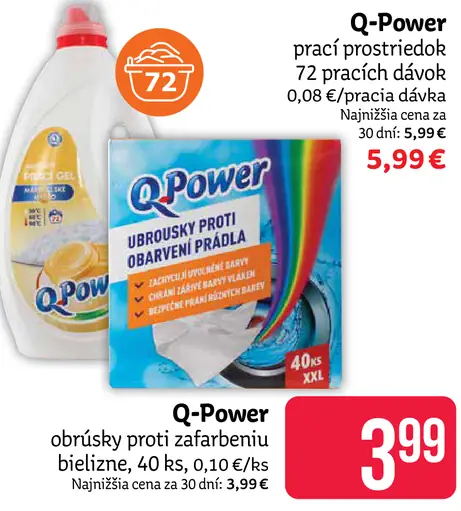 Q-Power obrúsky proti zafarbeniu