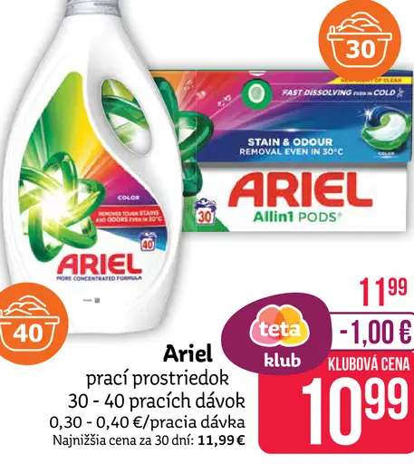 Ariel prací prostriedok