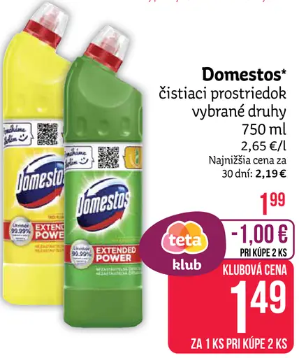 Domestos čistiaci prostriedok