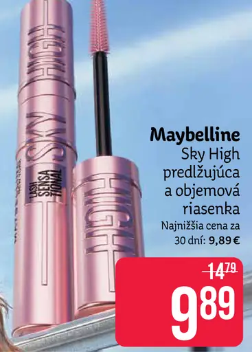 Maybelline Sky High predlžujúca a objemová riasenka
