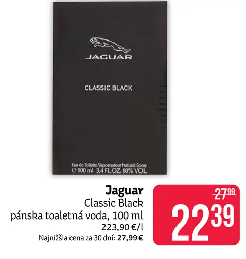 Jaguar Classic Black pánska toaletná voda