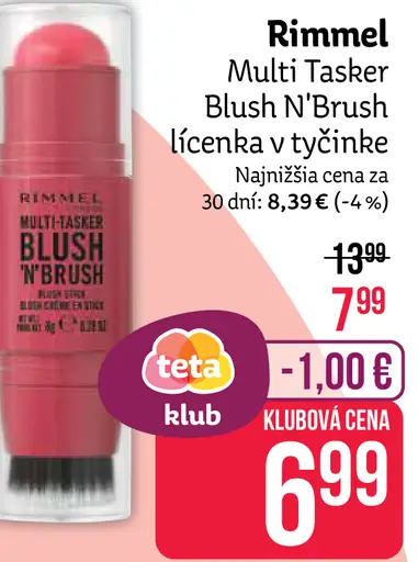 Rimmel Multi Tasker Blush N’Brush lícenka a štetec