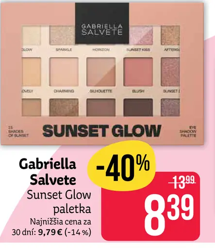 Gabriella Salvete Sunset Glow očných tieňov
