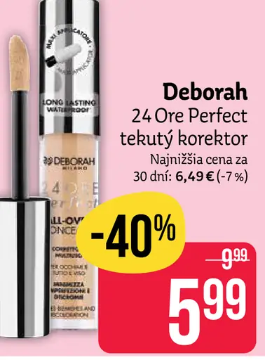 Deborah 24 ORE perfect tekutý korektor