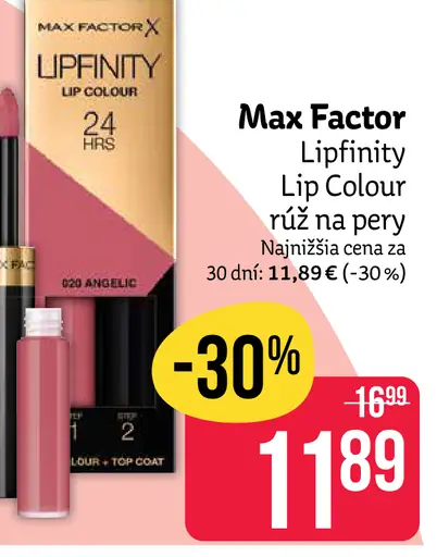 Max Factor Lipfinity Lip Colour lesk na pery