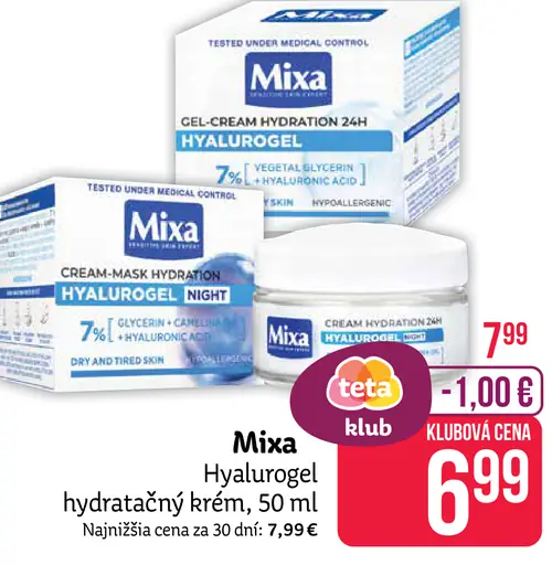 Mixa Hyalurogel hydratačný krém Rich