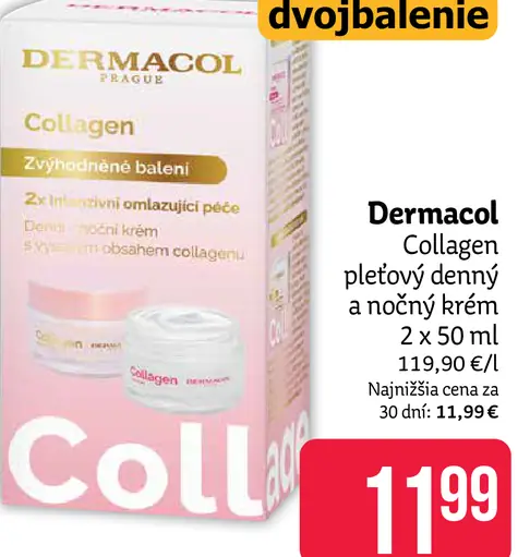 Dermacol Collagen+ omladzujúci denný a nočný pleťový krém