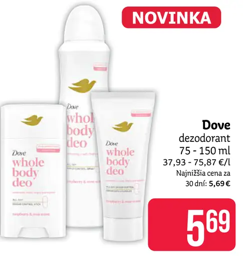 Dove deodorant sprej