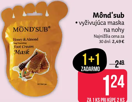 MŌND'SUB výživujúca maska na nohy