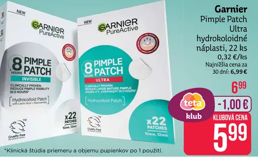 Garnier Pimple Patch Ultra hydrokoloidné náplasti na akné
