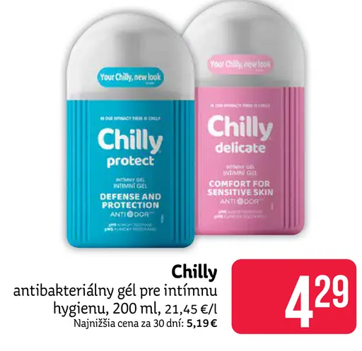 Chilly antibakteriálny gél pre intímnu hygienu