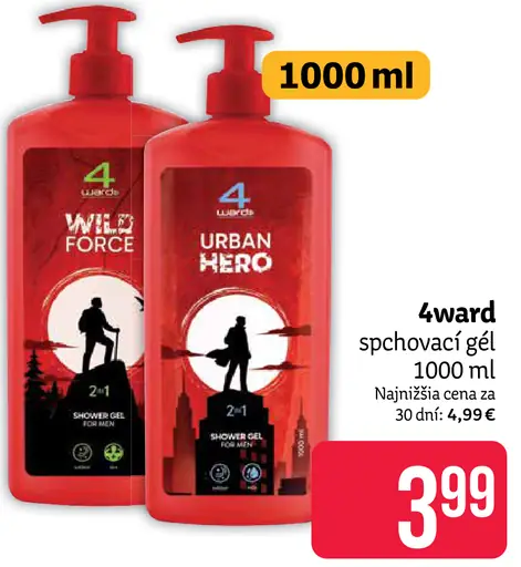 4ward sprchovací gél Wild Force / Urban Hero