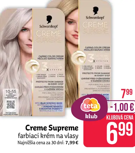 Schwarzkopf Creme Supreme farbiaci krém na vlasy