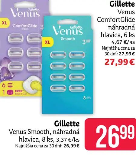 Gillette Venus Smooth náhradná hlavica