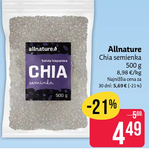Allnature Chia semienka