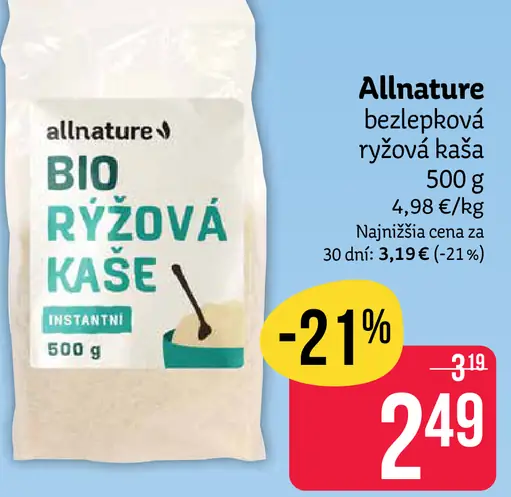Allnature ryžová kaša