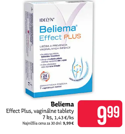 Beliema Effect Plus vaginálne tablety
