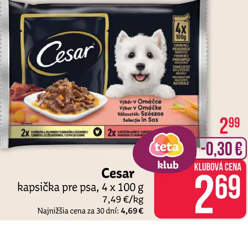 Cesar kapsička pre psa
