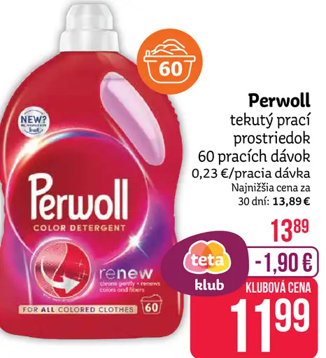 Perwoll tekutý prací prostriedok Color Detergent Renew