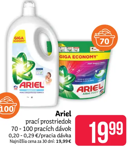 Ariel prací prostriedok v géli