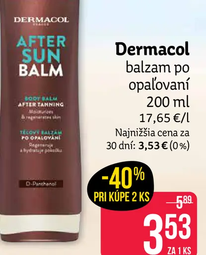 Dermacol balzam po opaľovaní
