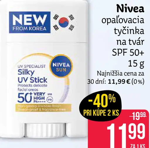 Nivea opaľovacia tyčinka na tvár SPF 50+