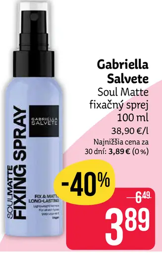 Gabriella Salvete Soul Matte fixačný sprej