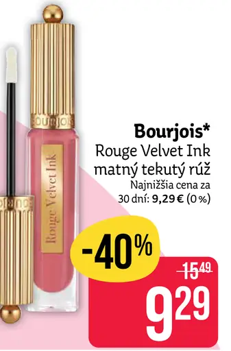 Bourjois Rouge Velvet IntR matný tekutý rúž