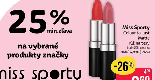 Miss Sporty Colour to Last Matte rúž na pery