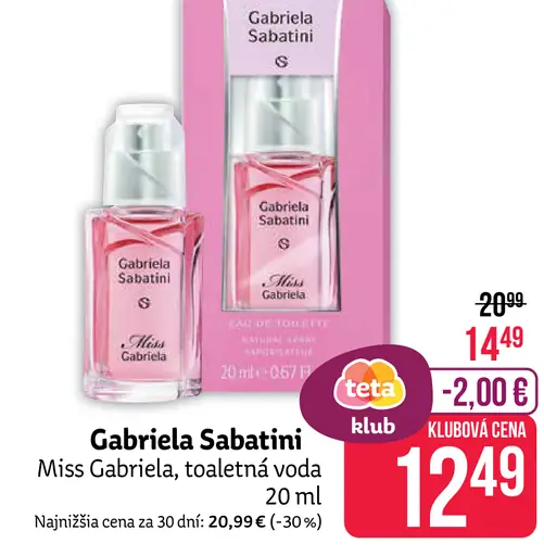 Gabriela Sabatini Miss Gabriela toaletná voda